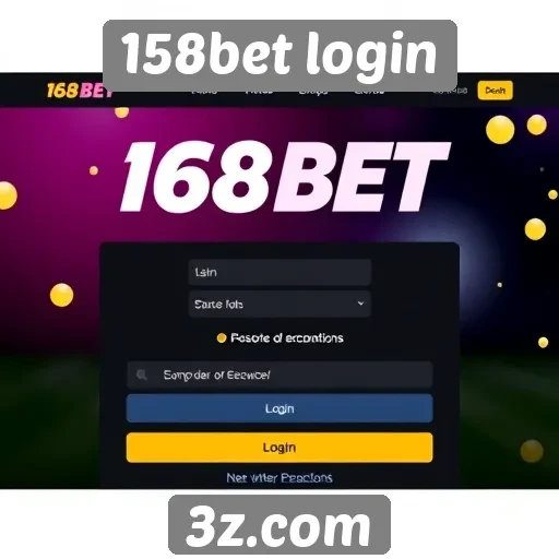 Análise da interface do site 158bet login